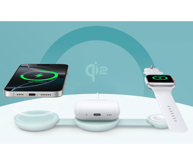 ANKER MagGo Wireless Charging Station 3-in-1 Foldable Pad Green B25M8H61 - 1371543 - zdjęcie 2